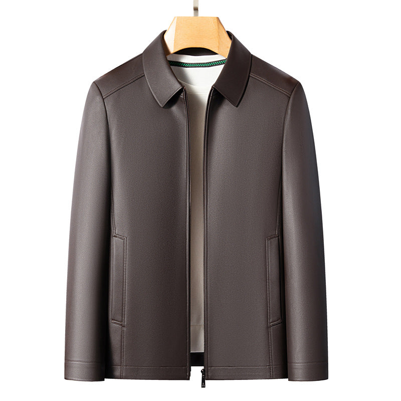 Men's Minimal | Leather Jacket | Slim Fit