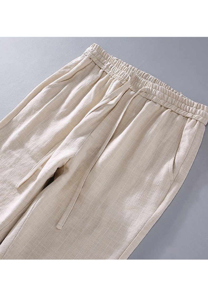 Cotton & Linen Cropped Harem Pants | Refined Relaxed Fit