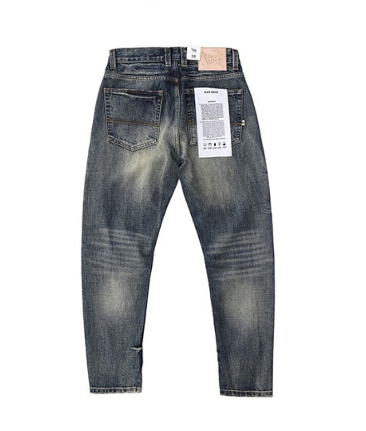 Men’s Heavy Loose Straight Tapered Jeans