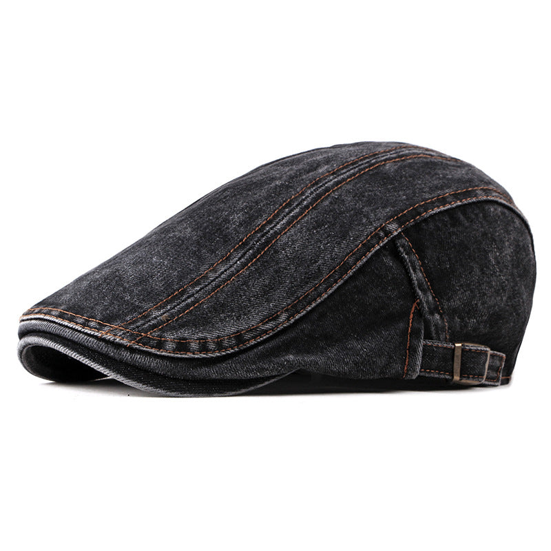 Washed Denim | Beret Cap
