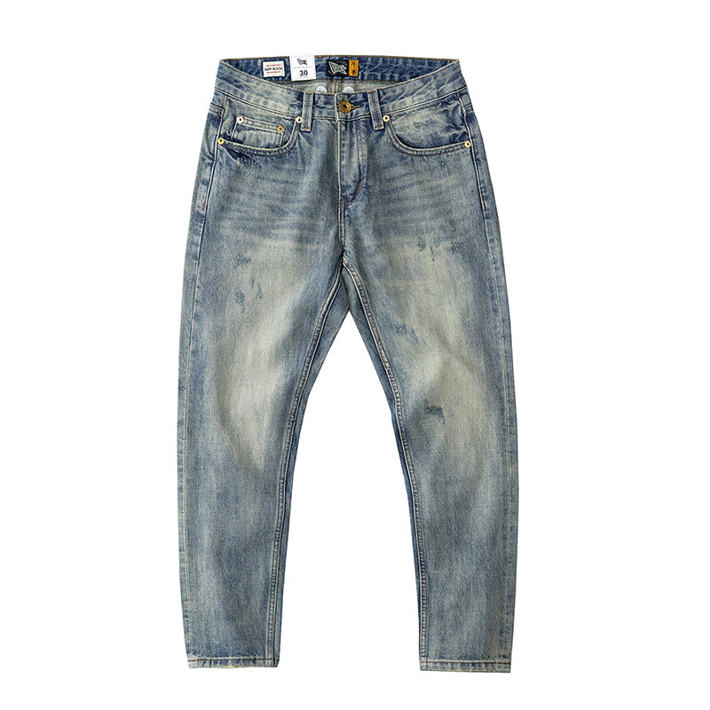 Men’s Heavy Loose Straight Tapered Jeans