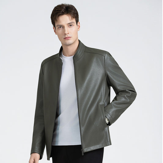 Men's Minimal | Leather Jacket | Slim Fit