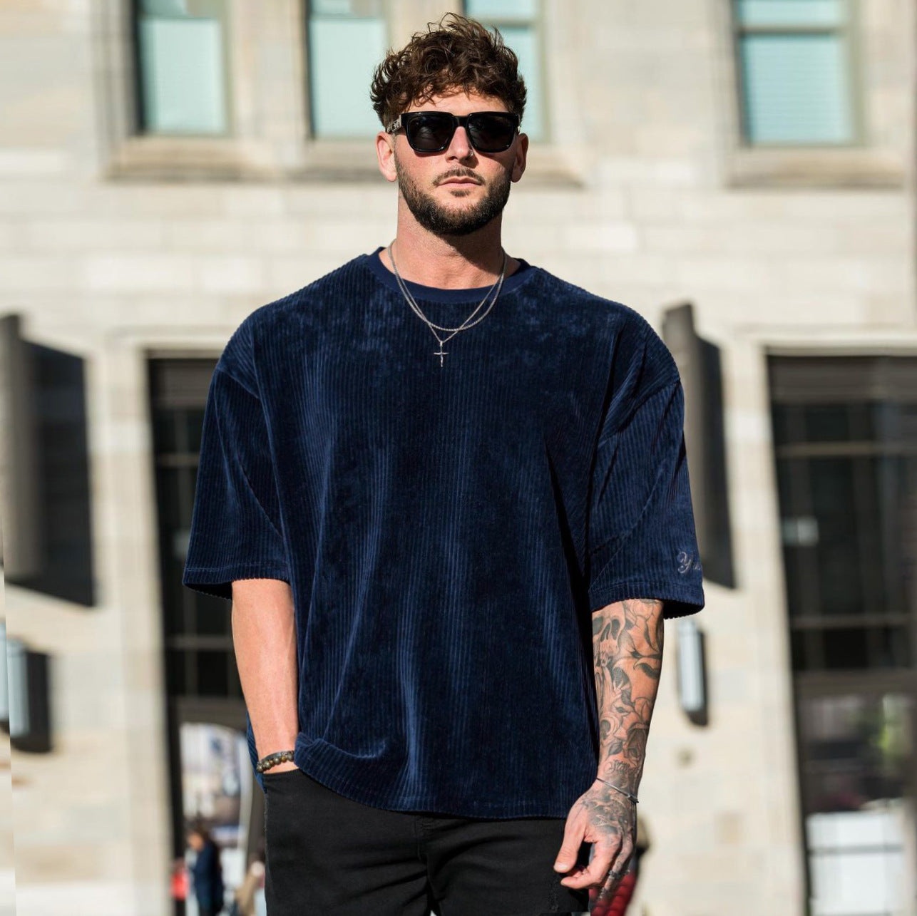 Oversize premium men Loose Short Sleeve
