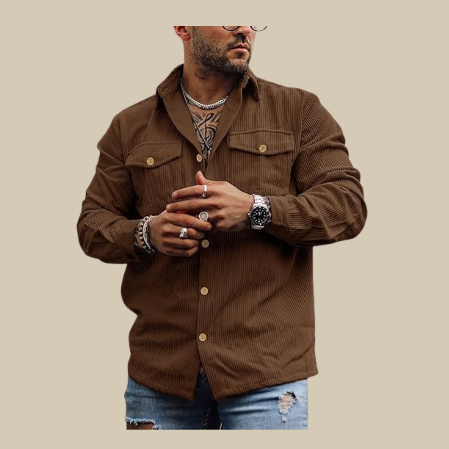 Men’s Corduroy Button-Up | Shirt Jacket