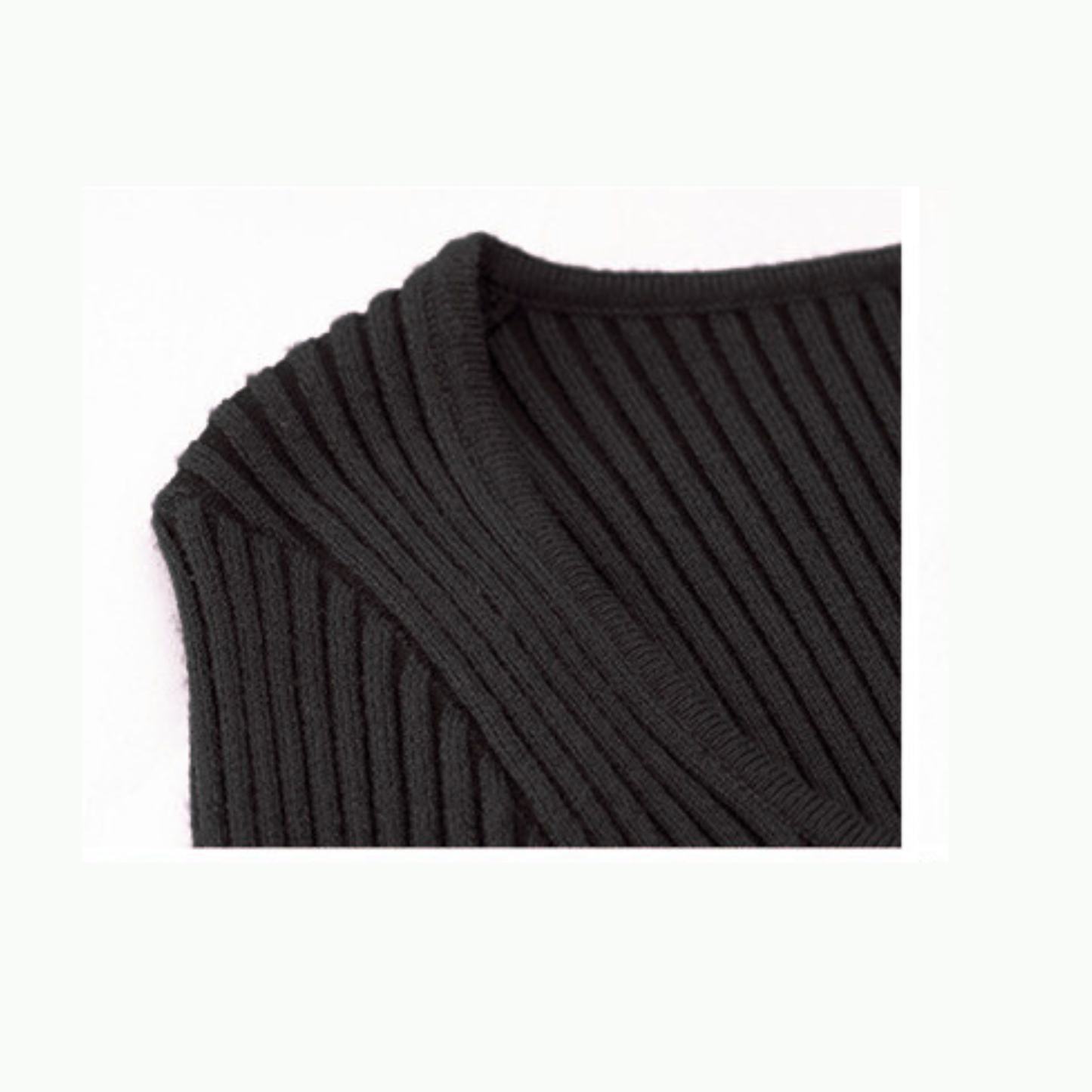 Square Neck Long Sleeve Knit Midi Dress