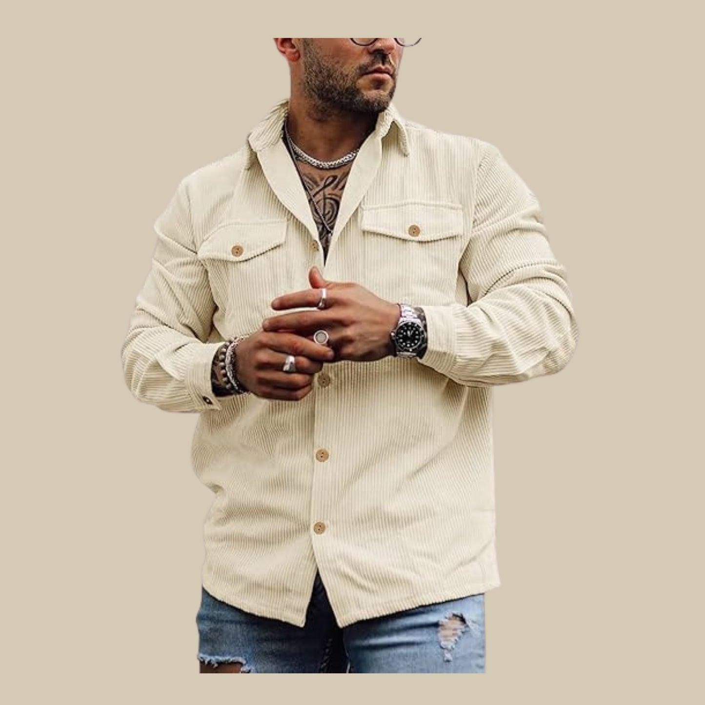 Men’s Corduroy Button-Up | Shirt Jacket