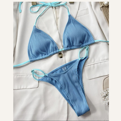 Velvet Texture Bikini | Refined Resort Edition