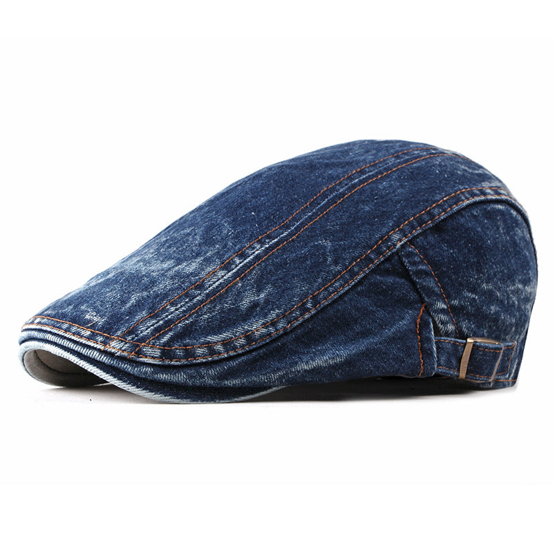 Washed Denim | Beret Cap
