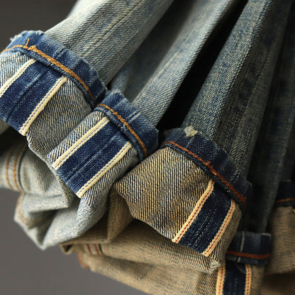 Men’s Heavy Loose Straight Tapered Jeans