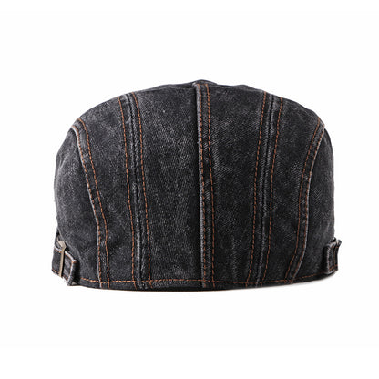 Washed Denim | Beret Cap