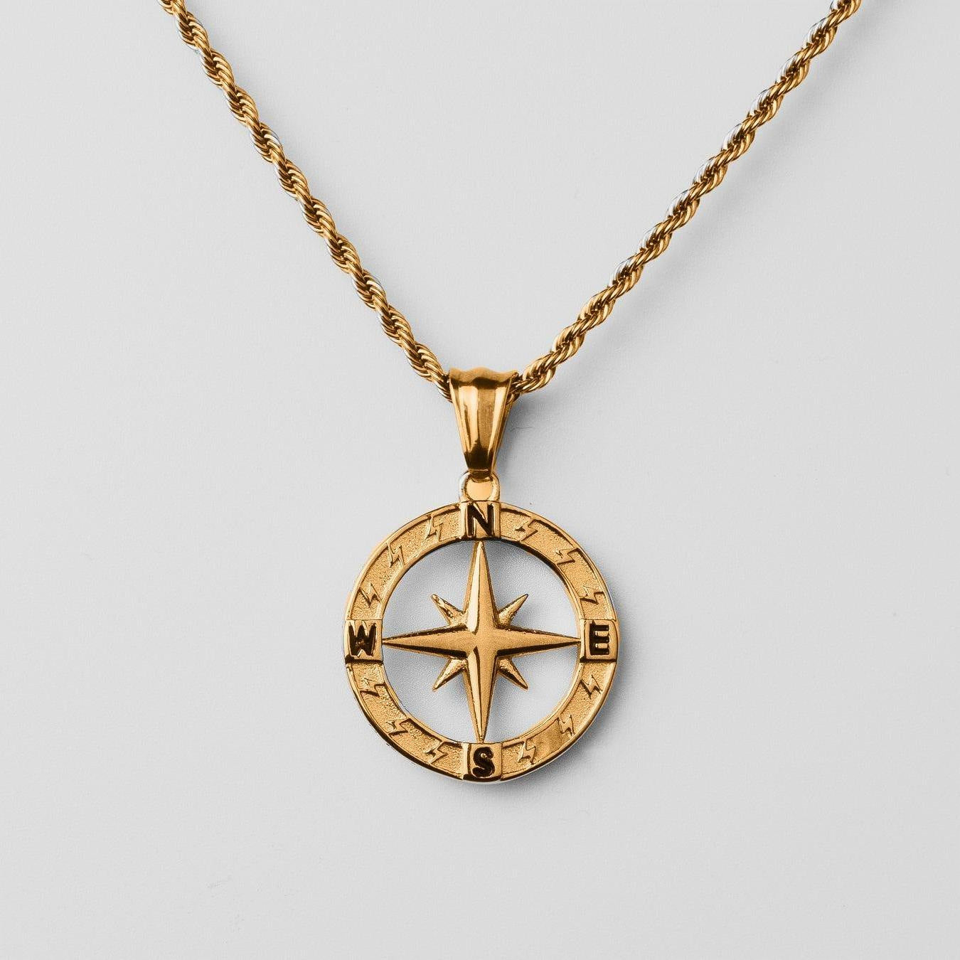 Compass Pendant Necklace | Stainless Steel Edition