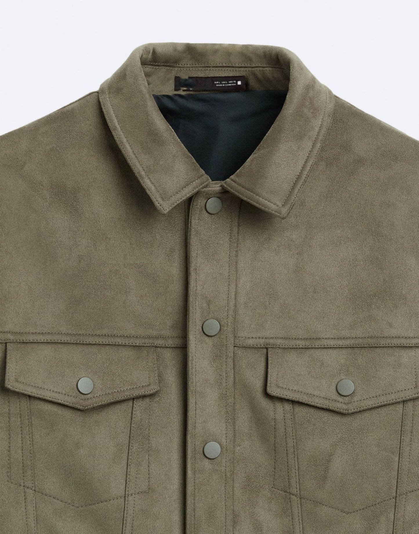 Slim Fit | Minimal Suede Trucker Jacket