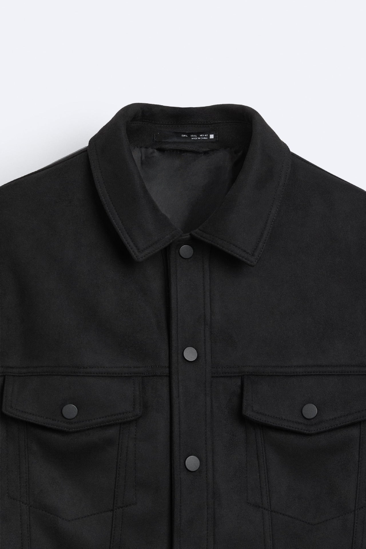 Slim Fit | Minimal Suede Trucker Jacket
